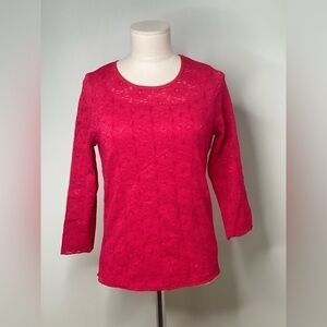 𝅺B. Moss Lace 3/4 Sleeve Shirt w/ lining tank top.